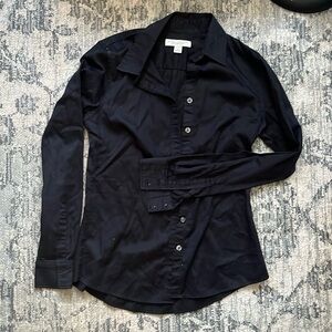 Banana Republic Black Non-Iron Stretch Shirt - Size 2